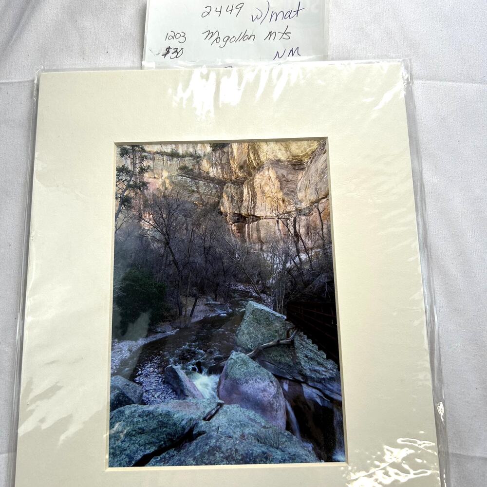 SKU2449 Mogollon Mountains New Mexico Signed 5x7 Photo In 8x10 Mat
